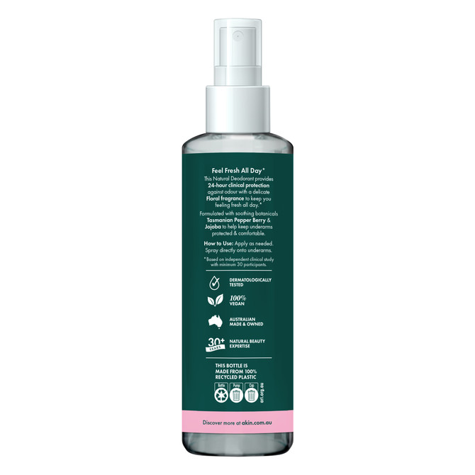 A'kin Rose & Mint Spray Deodorant 150ml