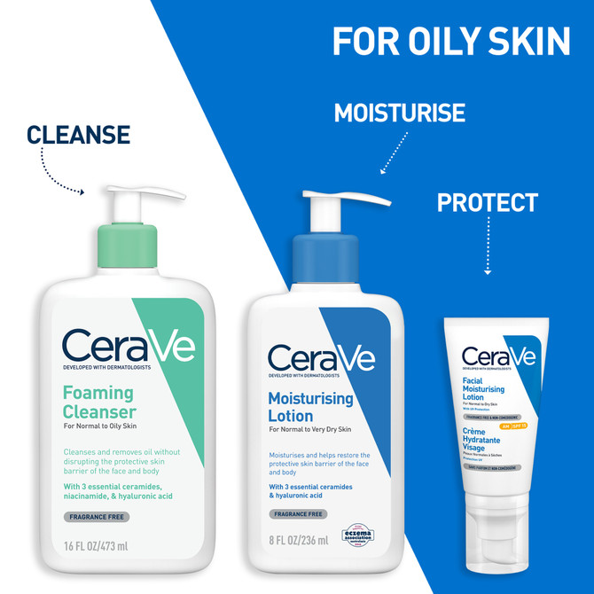 CeraVe Foaming Oil-Free Cleanser for Oily Skin 473ml