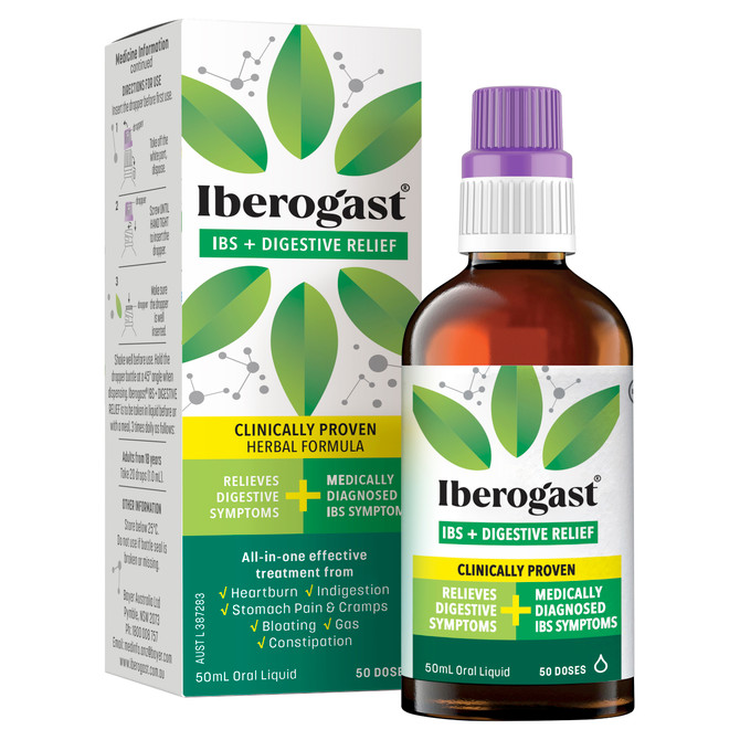 Iberogast IBS + Digestive Relief Clinically Proven Herbal Liquid 50mL 