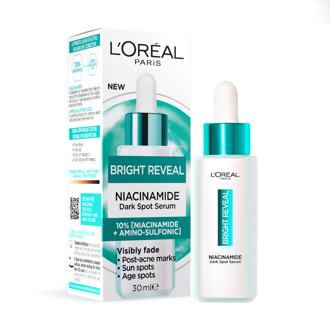 L'Oréal Paris Bright Reveal 10% [Niacinamide + Amino-Sulfonic Acid} Dark Spot Face Serum 30ml