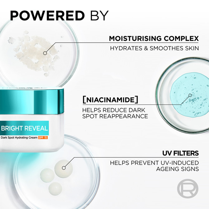 L'Oréal Paris Bright Reveal 2% Niacinamide Dark Spot Hydrating Cream SPF15 50ml