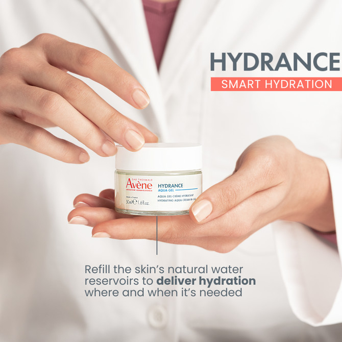 Avène Hydrance Hydrating Aqua Cream-in- Gel Moisturiser with Hyaluronic Acid for Dehydrated Skin - 50ml