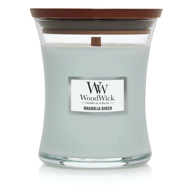 Woodwick Medium Magnolia Birch Scented Candle