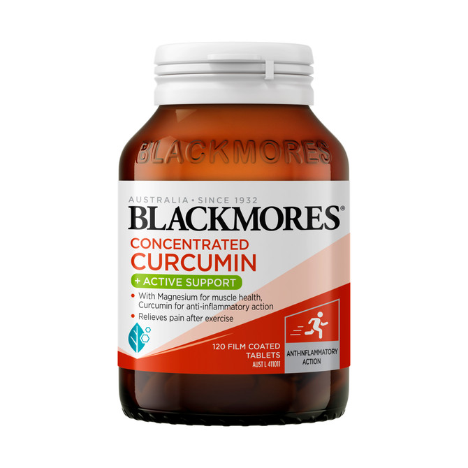 Blackmores Concentrated Curcumin + Active Support 120 Tablets