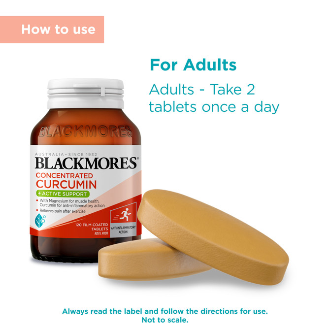 Blackmores Concentrated Curcumin + Active Support 120s