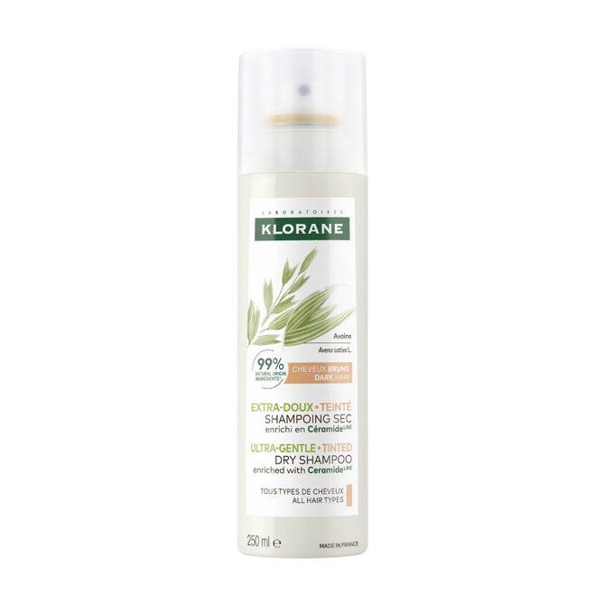 Klorane Tinted Dry Shampoo with Oat & Ceramide LIKE for Dark Hair & All Hair Types- 150ml 