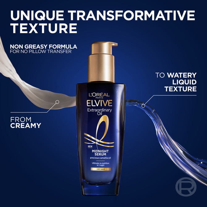 L'Oréal Paris Elvive Extraordinary Oil Midnight Serum to Nourish Dry Hair 100 ml