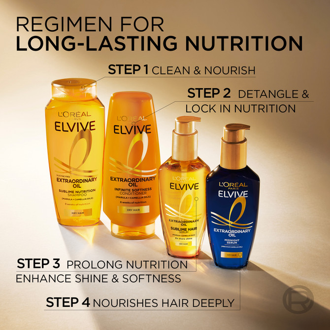 L'Oréal Paris Elvive Extraordinary Oil Midnight Serum to Nourish Dry Hair 100 ml