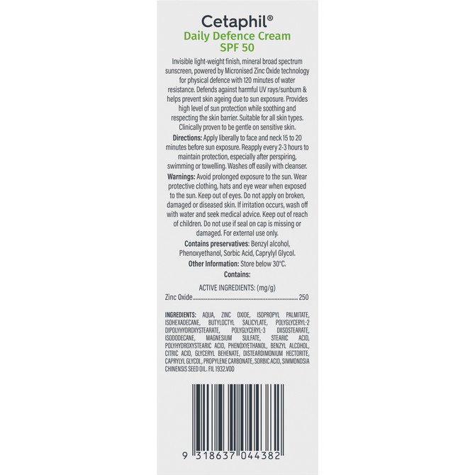 Cetaphil Daily Defence Cream SPF 50 50g