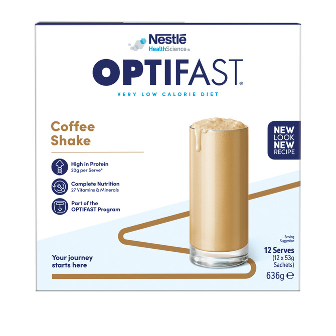 OPTIFAST VLCD Shake Coffee 12 Pack 636g