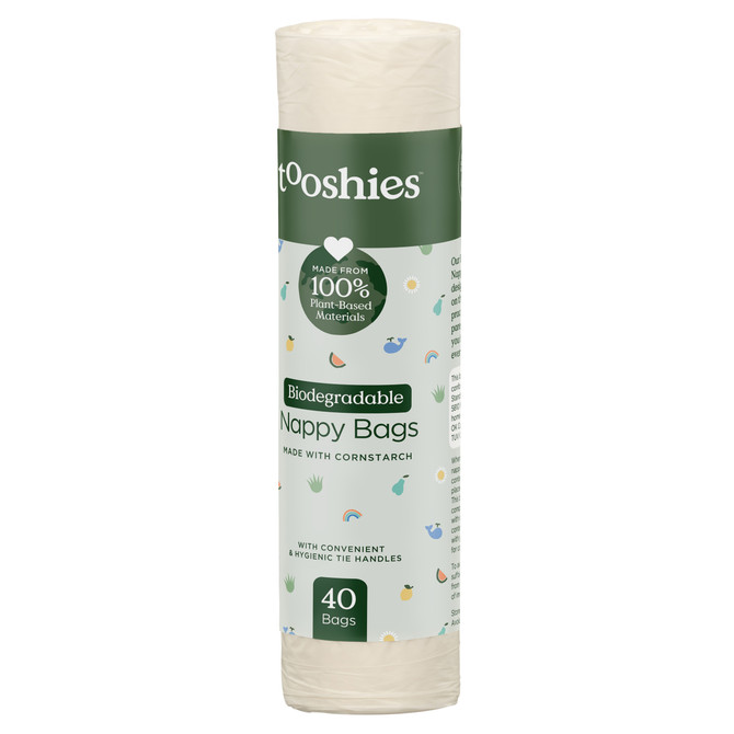 tooshies Eco Biodegradable Nappy Bags 40Pk