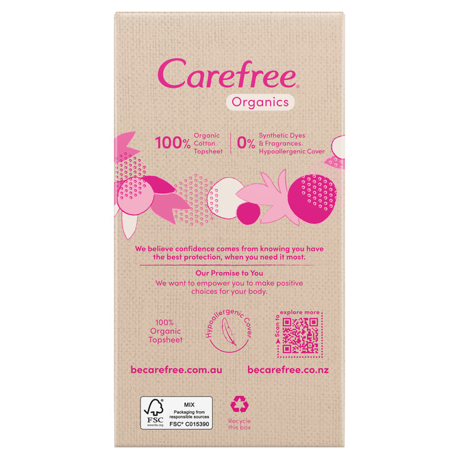 Carefree Organics Unscented Liners 30 pack