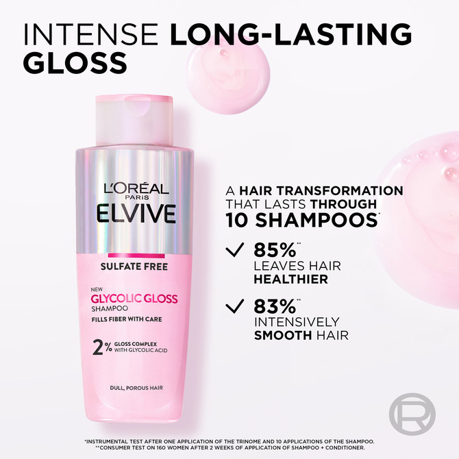 L'Oréal Paris Elvive Glycolic Gloss 2% Gloss Complex With Glycolic Acid for Dull Hair