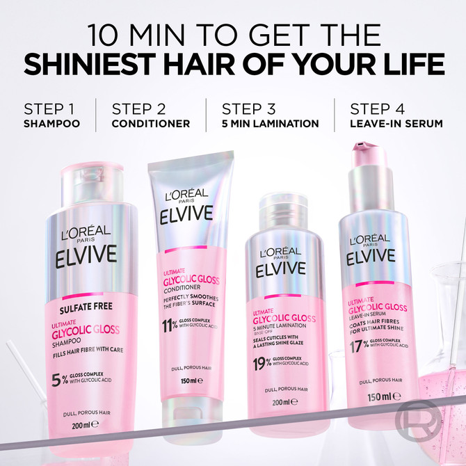 L'Oreal Paris Elvive Glycolic Gloss Ultimate Shampoo 200ml