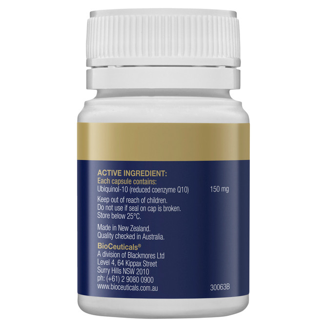 BioCeuticals Ubiquinol BioActive 150mg 30 Capsules