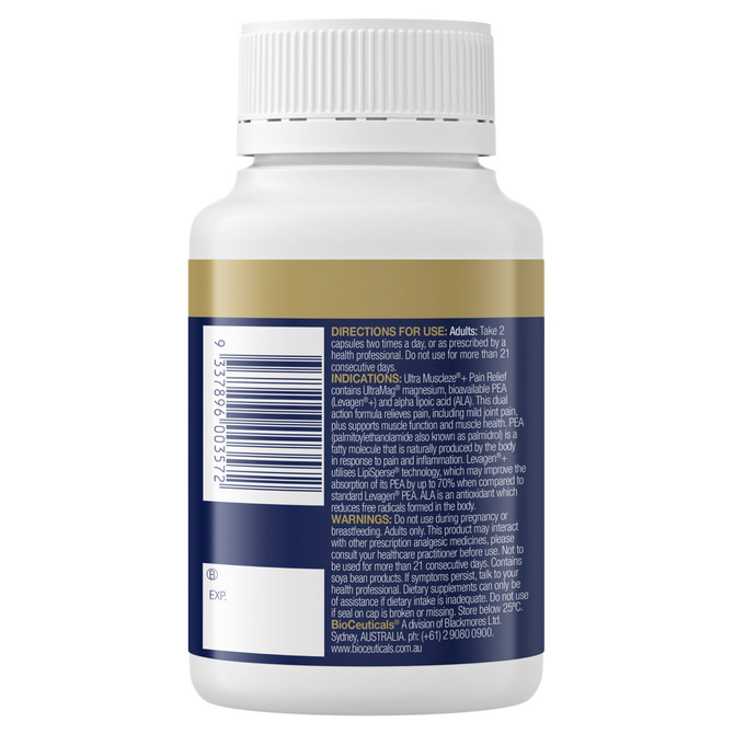 BioCeuticals Ultra Muscleze® + Pain Relief 56 Hard Capsules