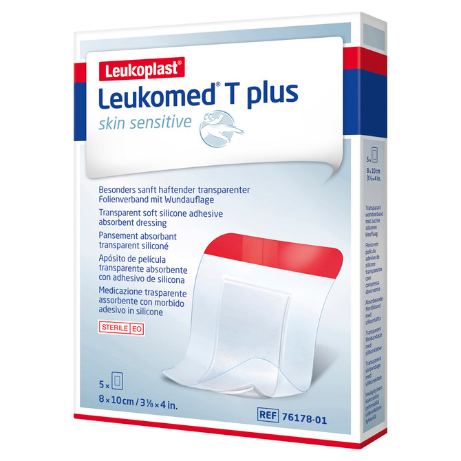 Leukomed T Plus Skin Sensitive Sterile 8cm X 10cm 5 Box