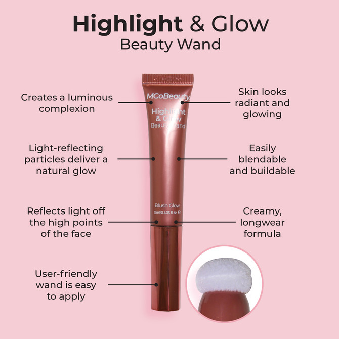 Highlight & Glow Beauty Wand Blush Glow