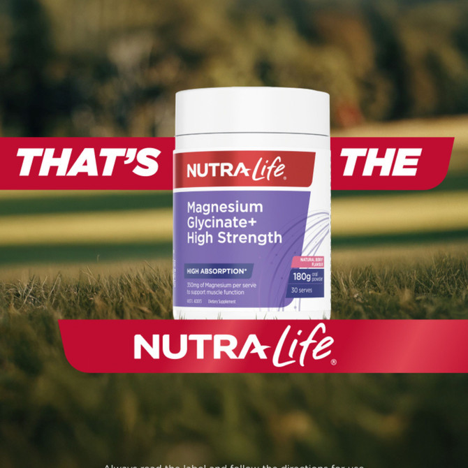 Nutra-Life Magnesium Glycinate+ High Strength Powder 180G