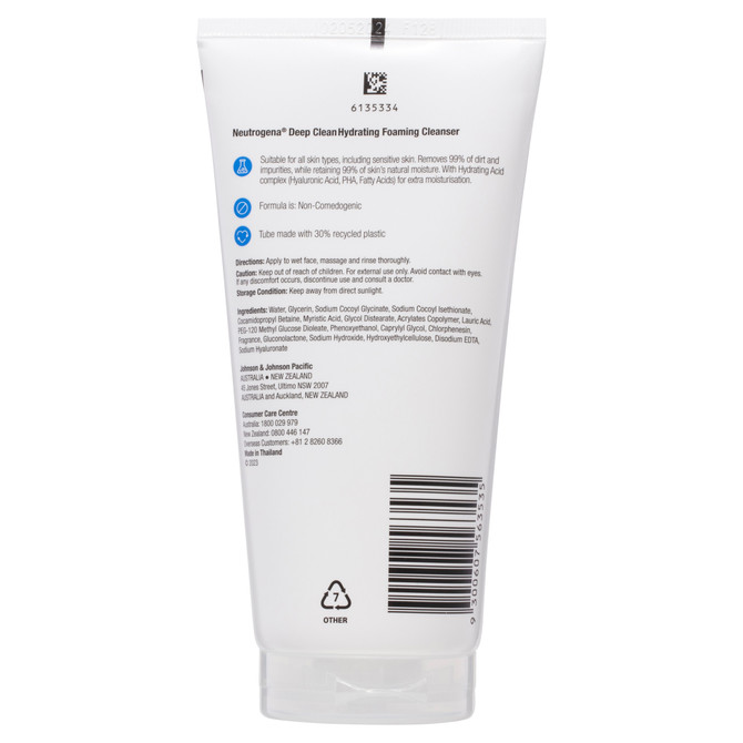 Neutrogena Deep Clean Hydrating Foaming Cleanser 150g