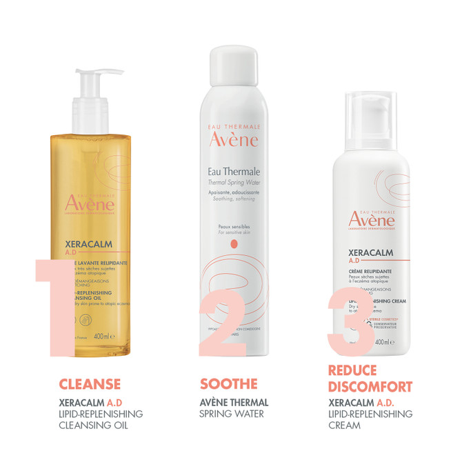 XERACALM A.D LIPID REPLENISHING CREAM 400ML - MOISTURISER FOR ECZEMA-PRONE SKIN