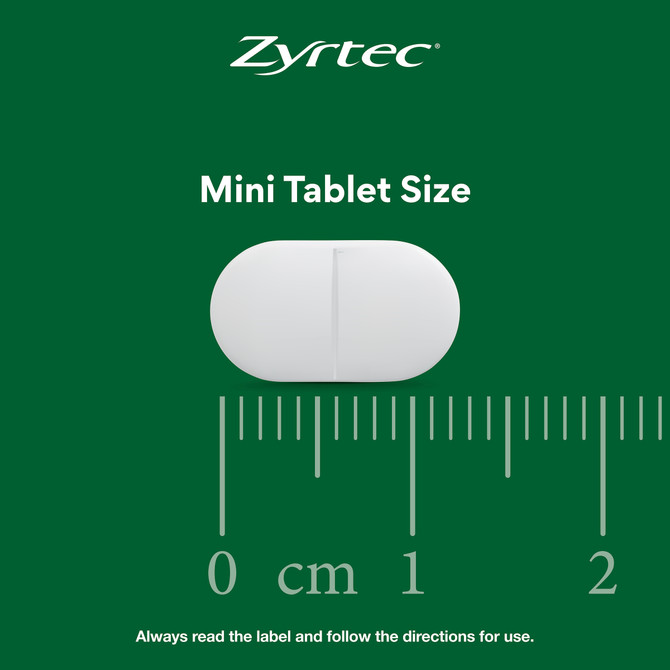 Zyrtec Rapid Acting Hayfever & Allergy Relief Antihistamine Mini Tablets 50 Pack