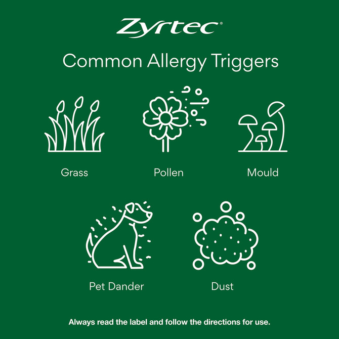 Zyrtec Rapid Acting Hayfever & Allergy Relief Antihistamine Mini Tablets 50 Pack
