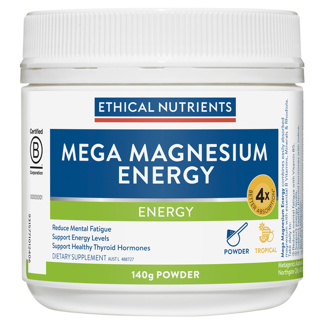 Ethical Nutrients Mega Magnesium Energy 140g Powder