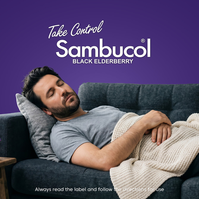 Sambucol Black Elderberry Cold & Flu Double Strength 12 Hard Capsules