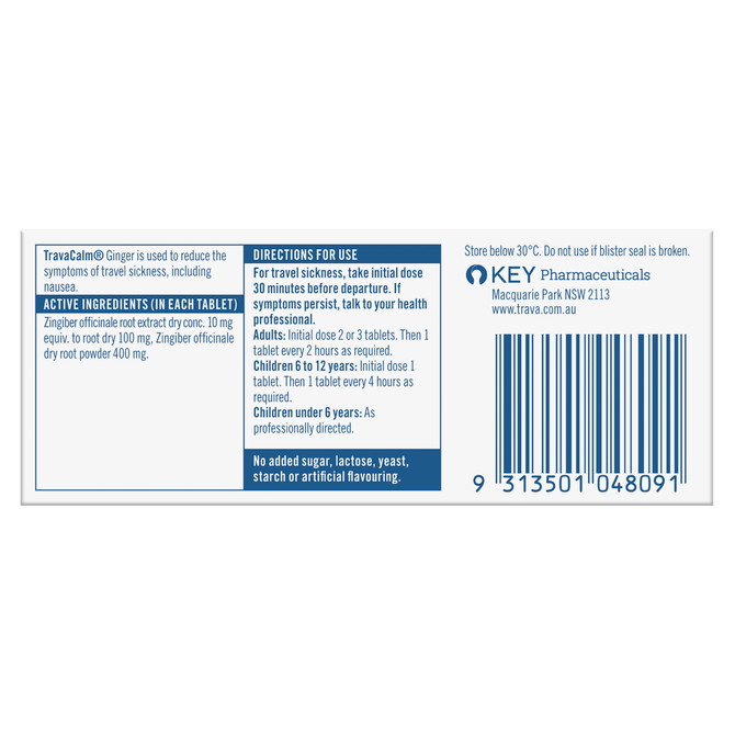 TravaCalm Ginger 30's