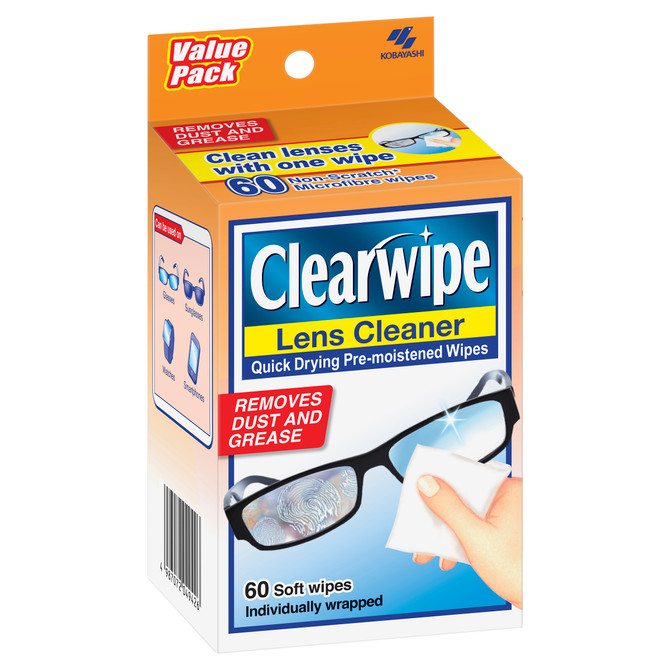 Clearwipe Lens Cleaner 60 Wipes