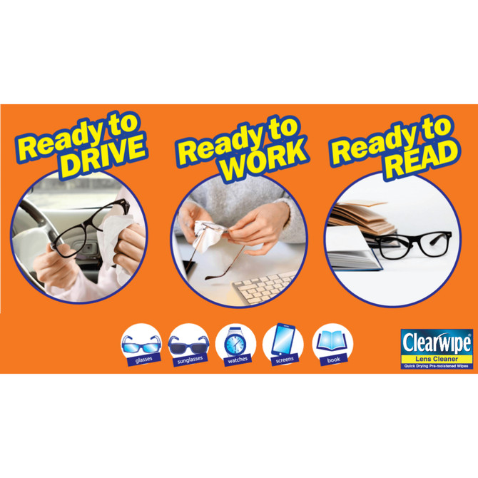 Clearwipe Lens Cleaner 60 Wipes