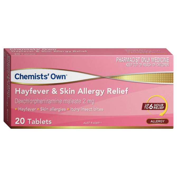 Chemists' Own Hayfever & Skin Allergy Rlf 2Mg Tab 20 Blst