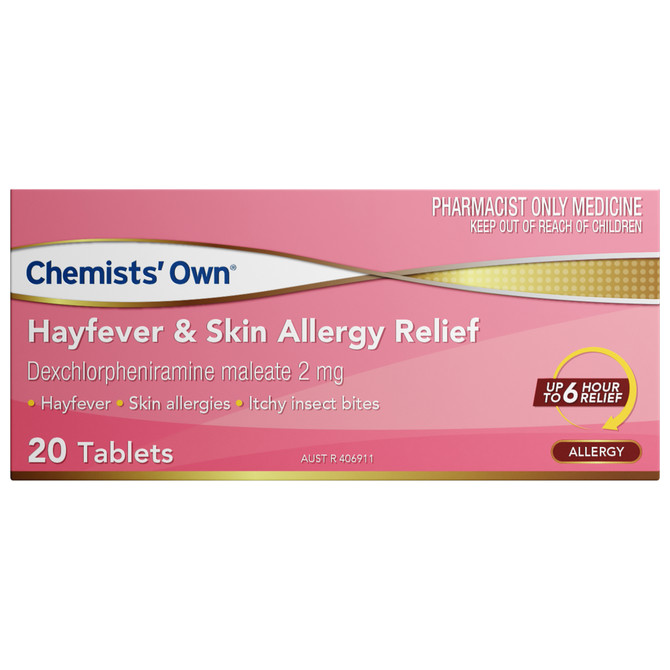 Chemists' Own Hayfever & Skin Allergy Rlf 2Mg Tab 20 Blst