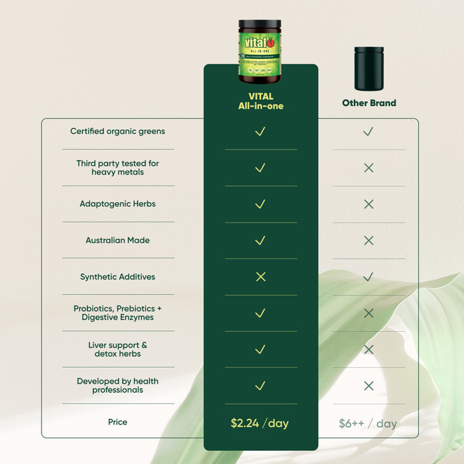 Vital All-In-One Daily Health Supplement 300GM - Lemon and Ginger