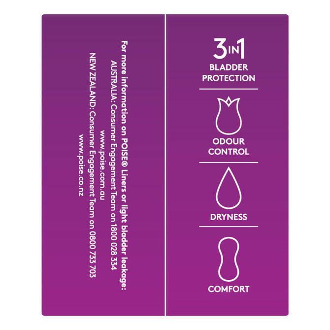Poise Liners For Bladder Leaks Extra Light 30 Pack