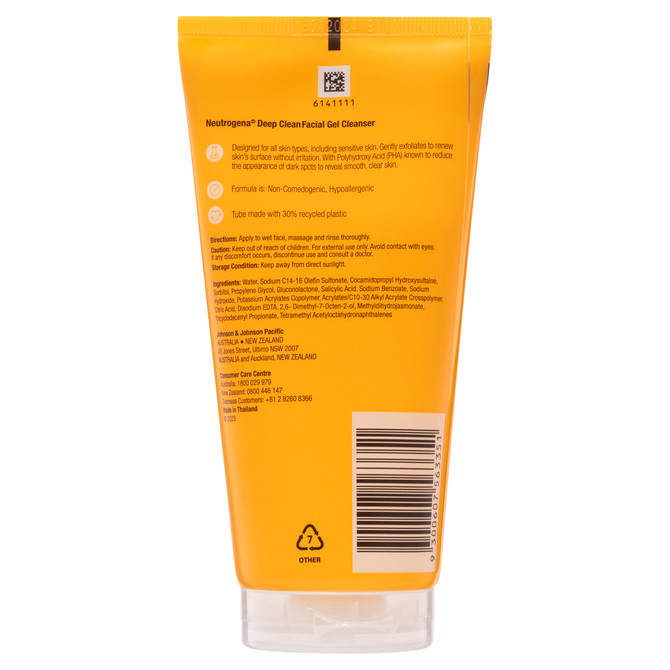 Neutrogena Deep Clean Facial Gel Cleanser 150mL