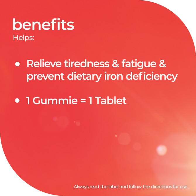 Nature's Way High Strength Adult Vita Gummies Iron 24mg 30s