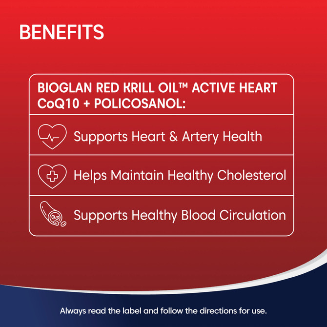 Bioglan Red Krill Oil Active Heart 60s