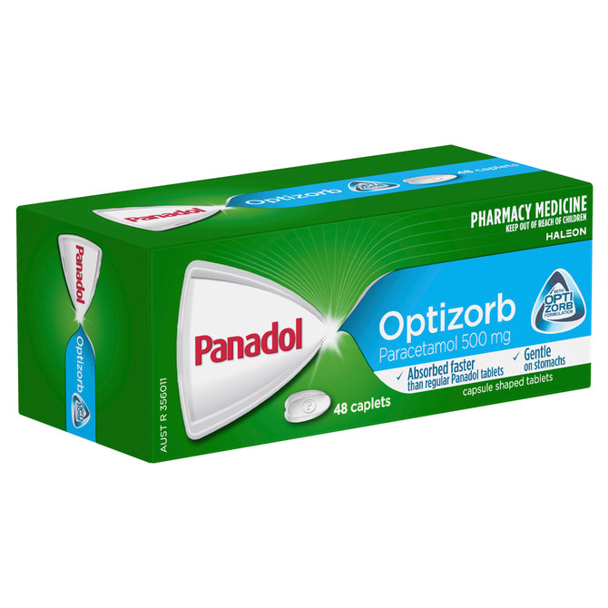 Panadol Optizorb 500mg 48 Caplets - AU Only