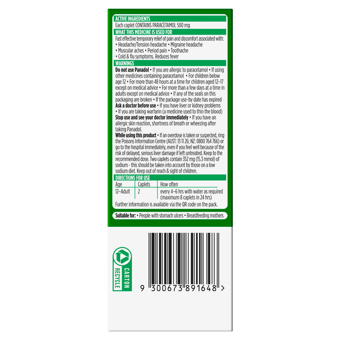 Panadol Rapid Caplets 32 Pack