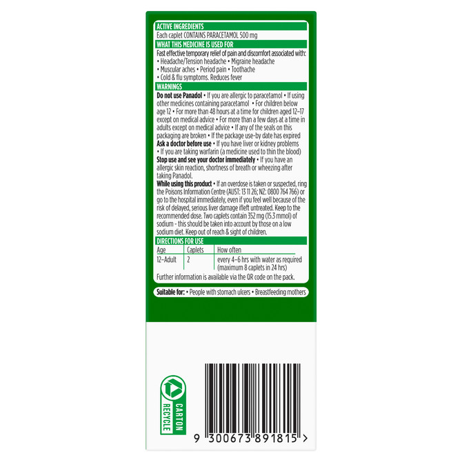 Panadol Rapid Caplets 48 Pack