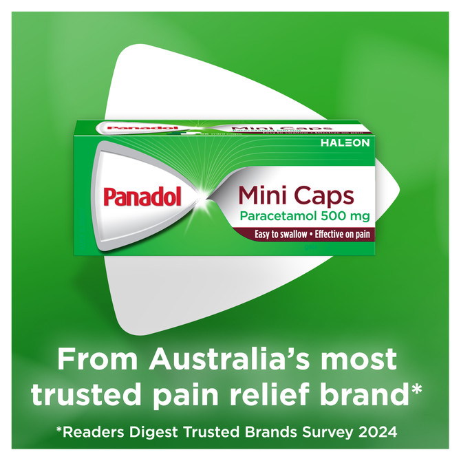 Panadol Mini Caps 500mg 16 Pack