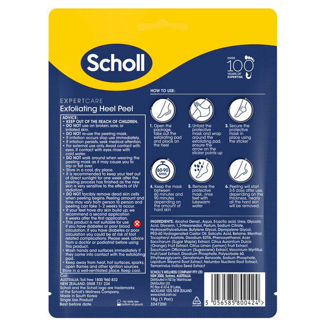 Scholl ExpertCare Exfoliating Heel Peel