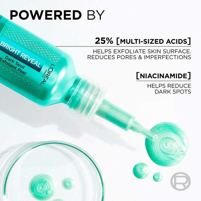 L'Oréal Paris Bright Reveal 25% [AHA + BHA + PHA] + Niacinamide Dark Spot Exfoliant Peel 25ml
