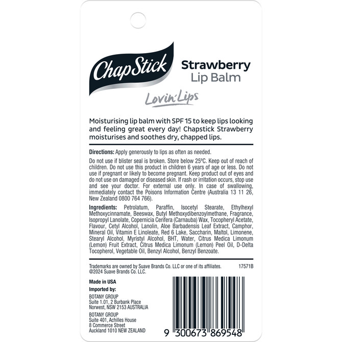 Chapstick Strawberry Lip Balm 4.2g