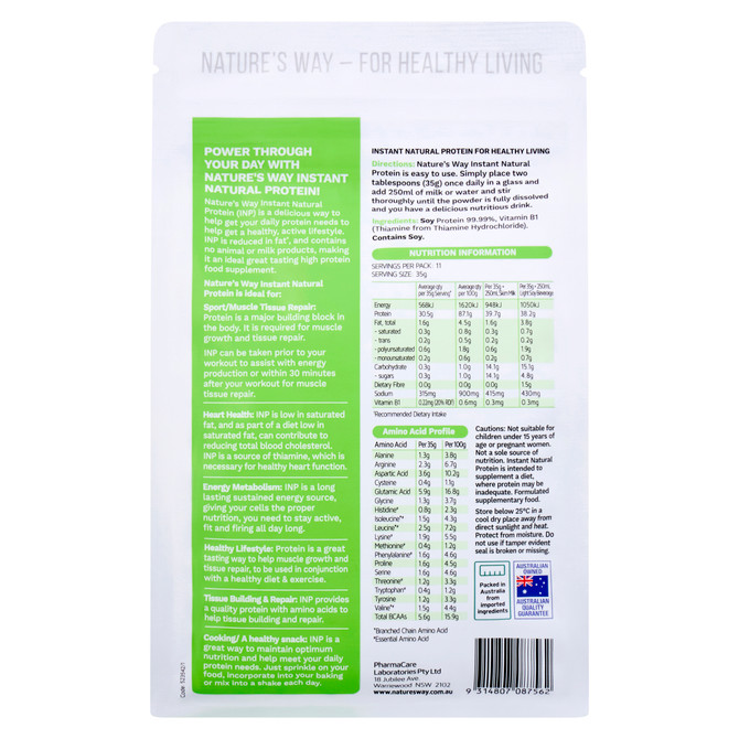 Nature's Way Instant Natural Protein Unflavoured 400g 