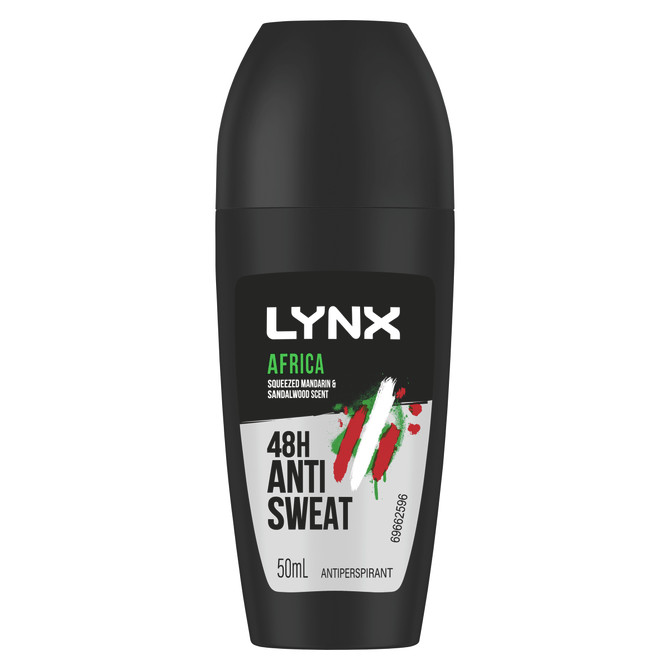 LYNX Men Antiperspirant Roll On Deodorant Africa for up to 48 hours sweat protection 50ml   1