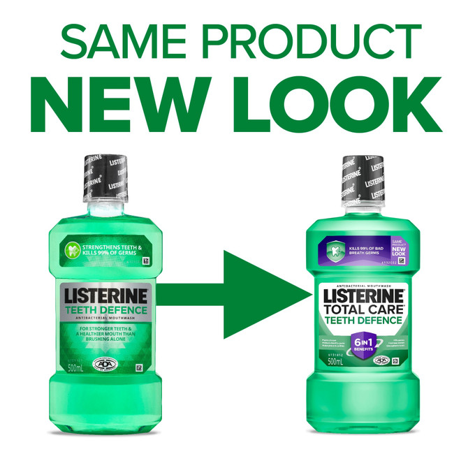 Listerine Total Care Teeth Defence Mouthwash 500mL