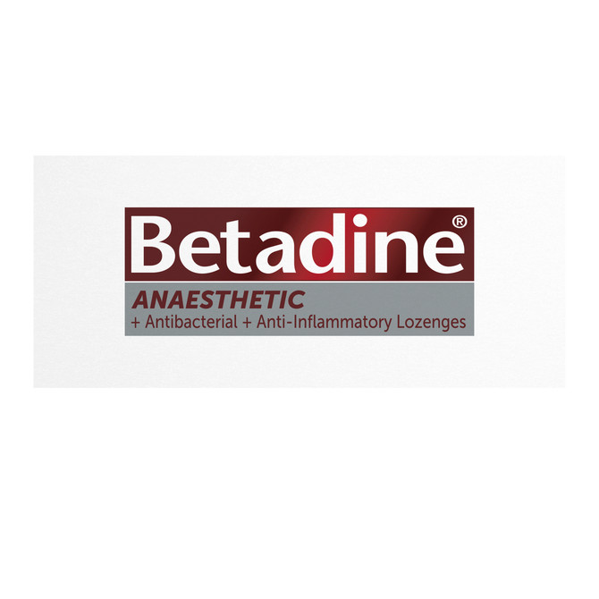 Betadine Anaesthetic + Antibacterial + Anti-Inflammatory Berry Lozenges 36 Pack
